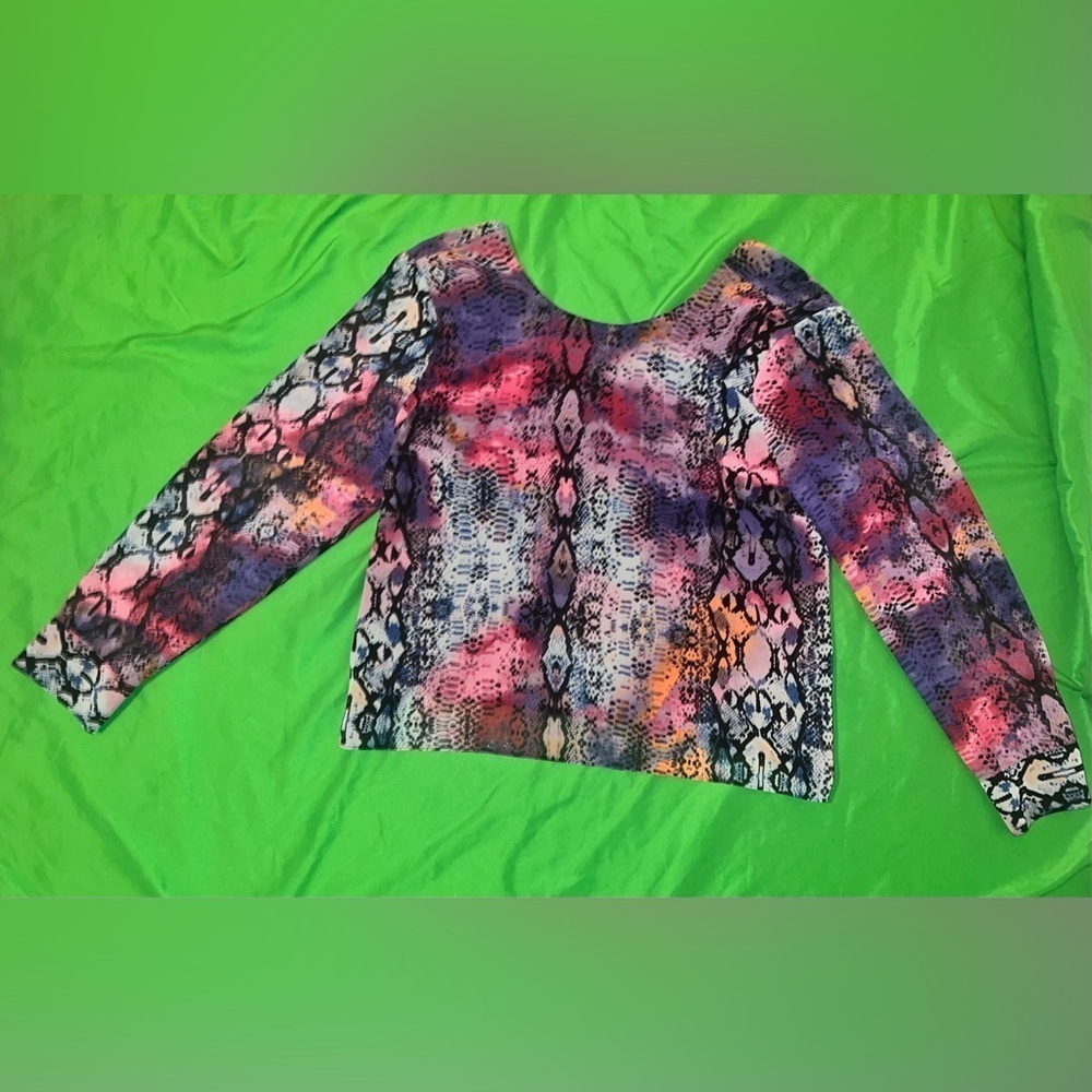 Bar III Multicolor Snake Print Women's Top size XL